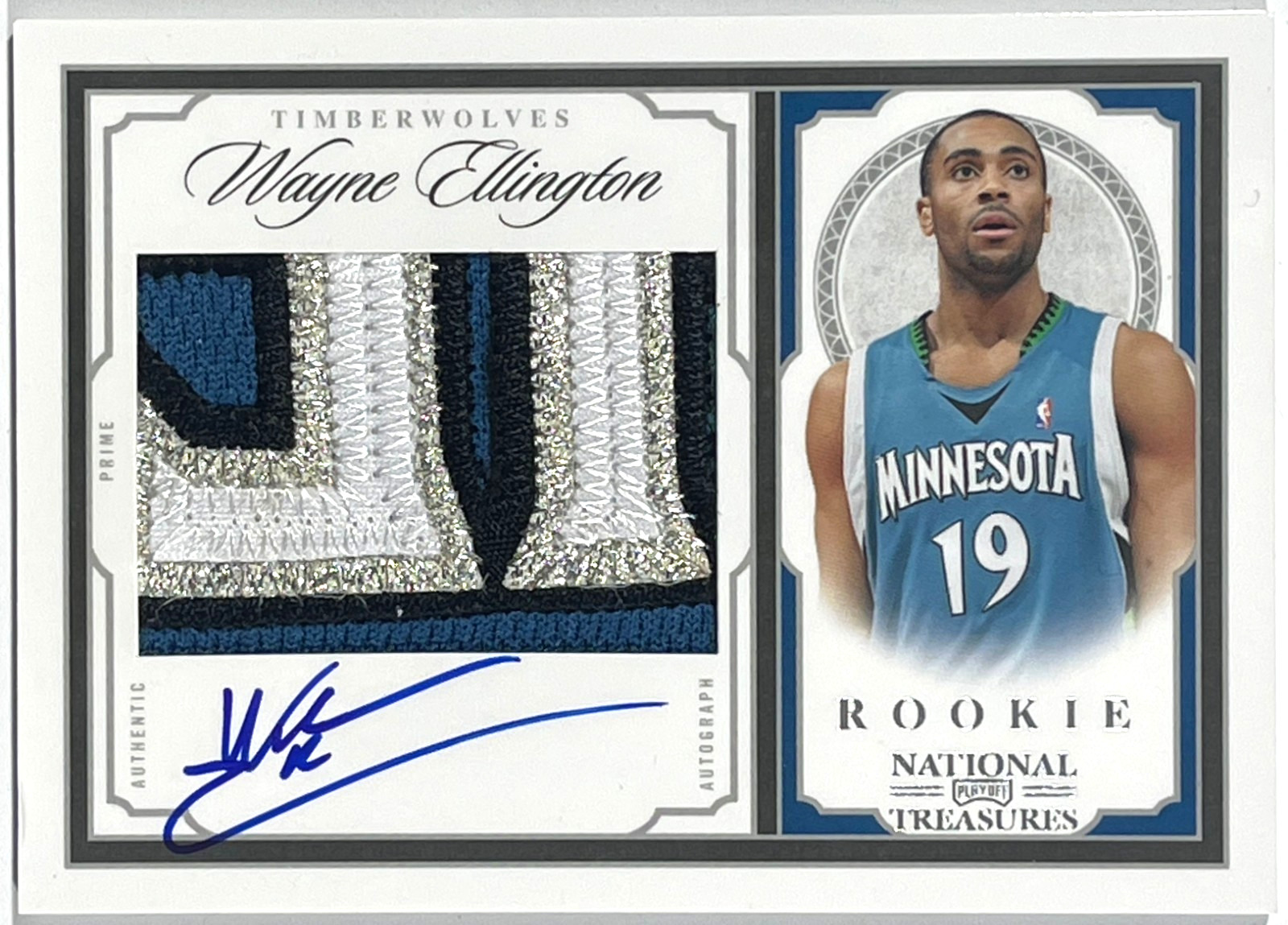2009-10 National Treasures Prime Wayne Ellington 4-Color RPA Auto RC #226 /99