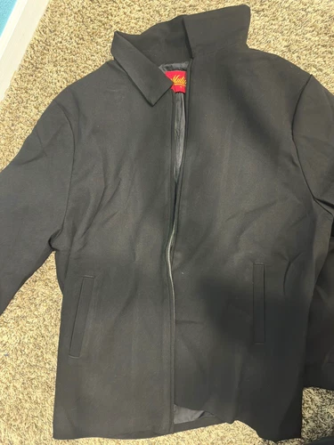 Mutimer Wool Overcoat Black Full Zip Lined Pockets Men's XL - product listing photo