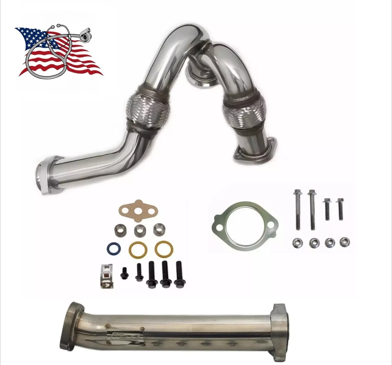HD Y-Pipe Up Pipe Turbo Install Kit For 2003-2007 Ford 6.0L Powerstroke Diesel