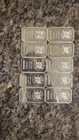 Lot of 10 - 1 oz Silver Bar by APMEX .999 Fine