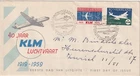 Netherlands First Day Cover NVPH E40 - 1959 K.L.M. Addressed, Unsealed