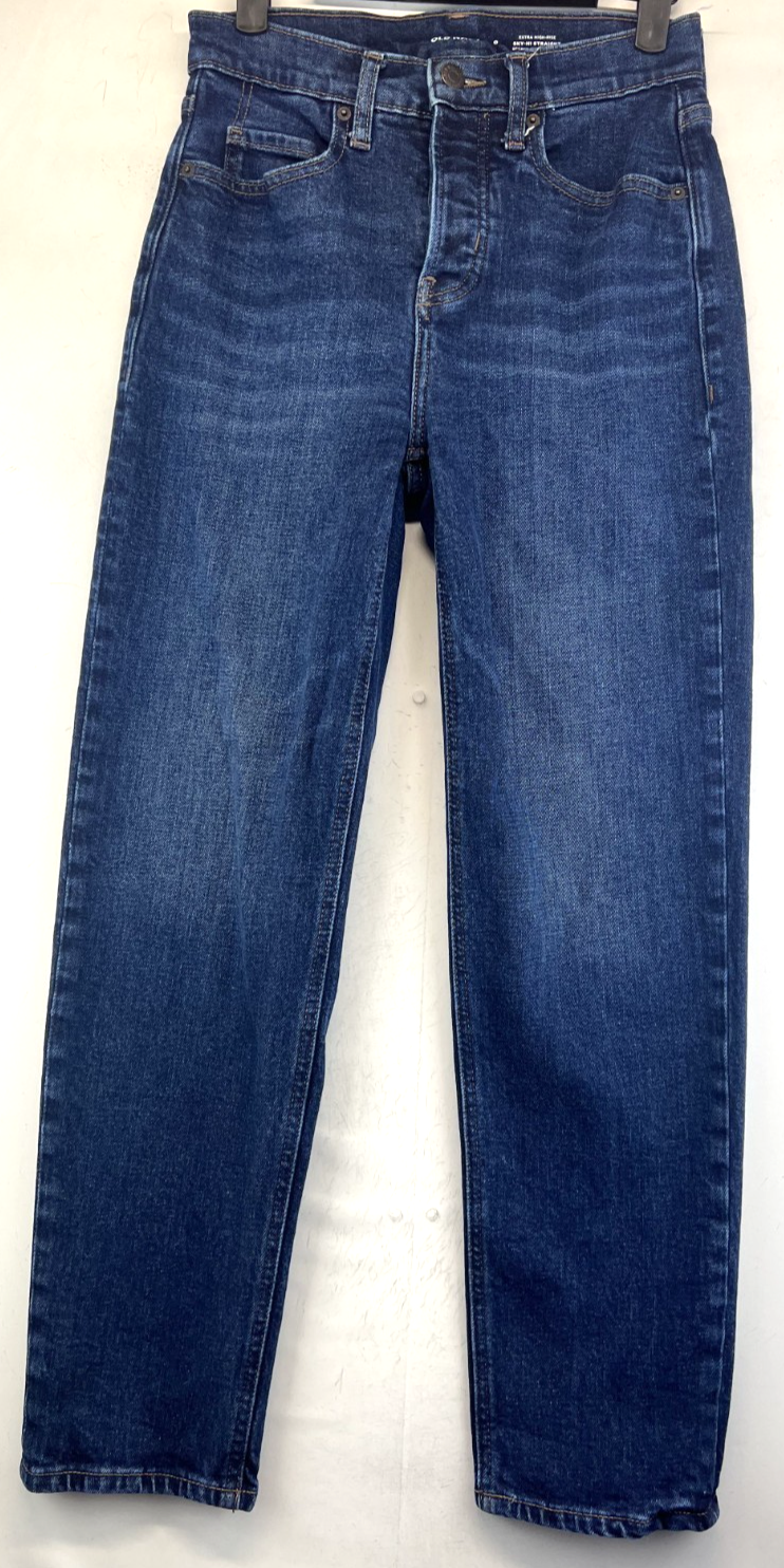 Old Navy Button Fly Jeans - Womens 0 - Blue - Sky Hi Straight - Pre Loved (5576)
