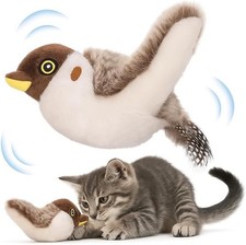 USB Interactive Flying Bird Cat Toys Electronic Pet Simulation Sparrow Toy US...