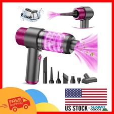 Mini Powerful Vacuum Cleaner with Dual Filtration & LED Light - Ideal for Cars