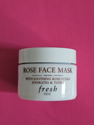 Fresh Rose Face Mask With Soothing Rose Petals Hydrates & Tones ~1 oz/30ml ~NWOB