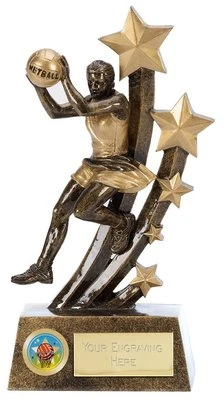 GLENWAY Netzball Pokal Größe 22,25 cm KOSTENLOSE GRAVUR A1321C Resin Konstruktion