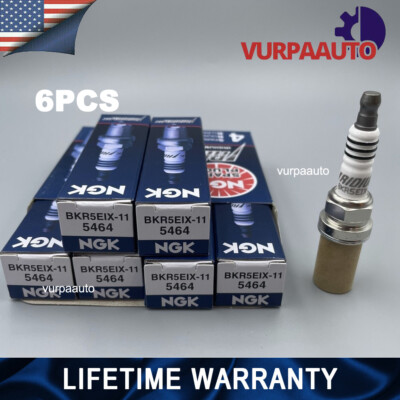 6PCS NGK Iridium Spark Plugs BKR5EIX-11 5464 For HYUNDAI KIA MAZDA NISSAN ISUZU