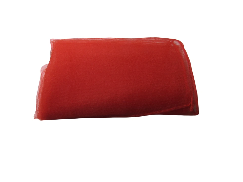 Vintage head scarf Red Sheer Nylon Head Scarf Mid-Century Viva Las Vegas VLV - Image 3 of 3