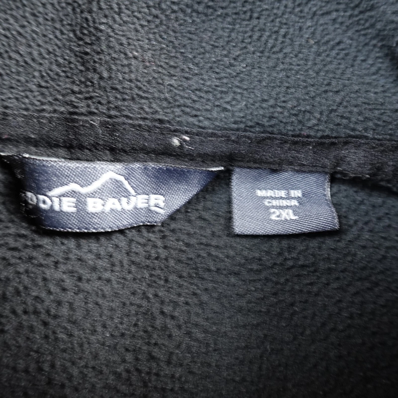 VETEMENTS Maglione Eddie Bauer uomo XXL 2XL nero logo pile outdoor zip felpa casual