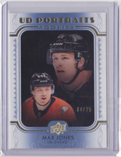 2019-20 UPPER DECK SERIES 2 UD PORTRAITS BLUE PARALLEL /25 MAX JONES #P-85 DUCKS