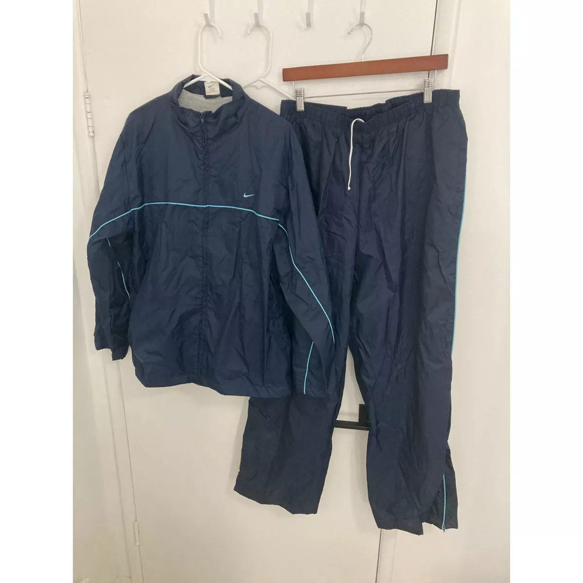 Nike Men's Vintage 2-Piece Waterproof Track Suit, Navy, XL | eBay