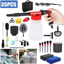 35pcs Car Detailing Wash Brush Auto Engine Interior Vehicle Wheel Cleaning Tool