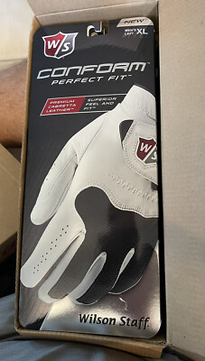 6 Pkg Size XL Wilson Staff Men's Cabretta Leather Golf Glove. Free Shipping!