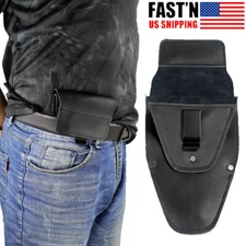 Concealed Carry Rapid Draw Leather IWB Gun Holster for Compact Subcompact Medium