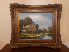 David Crespi, American Impressionist 1928-1992, Signed Painting. Oil on Canvas