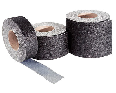 4'' Wide Safety Track Floor Surfacing Tape Roll - Black