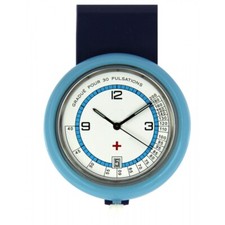 Montre Infirmière en Plastique Bleu à CLIP