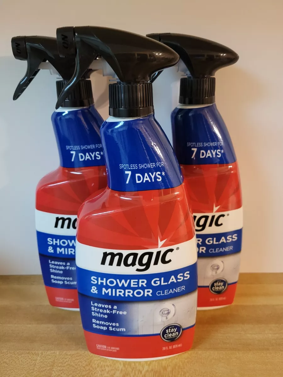 Magic Shower Glass & Mirror Cleaner, 28 Fl Oz each (Lot of 3