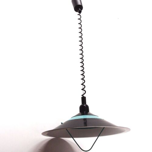 Hängelampe Liebner Zuglampe Memphis Style türkis Deckenleuchte Pendant Lamp - Bild 1 von 9