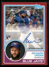 2018 Topps #83A-RU Richard Urena RC 1983 Red Autograph #24/25