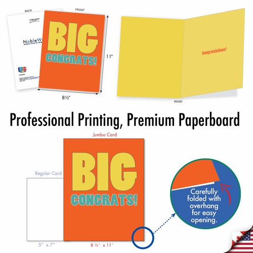 Funny Congratulations Card (8.5 x 11 Inch) - Big Congratuations J2723CGG - Picture 2 of 6