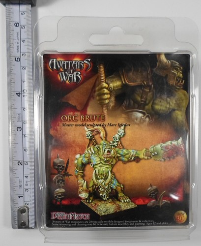 AVATARS OF WAR DEATHMATCH AoW30 ORC BRUTE METAL MINIATURE ORIGINAL NEW - Picture 2 of 7