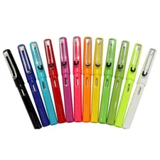 1PC Jinhao 599A Plastic Fountain Pen Fine Nib 0.5mm Office Writing 18 Colors #MJ