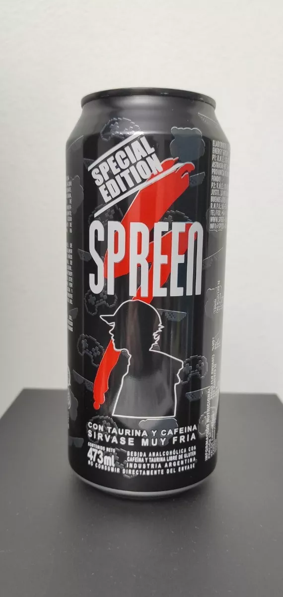 Spreen Streamer Energy Drink EMPTY cans Argentina Can Speed Gamer r