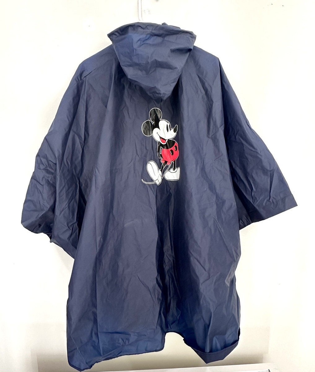 Tokyo Disney Resort Poncho Hooded Navy Blue Full Color Mickey