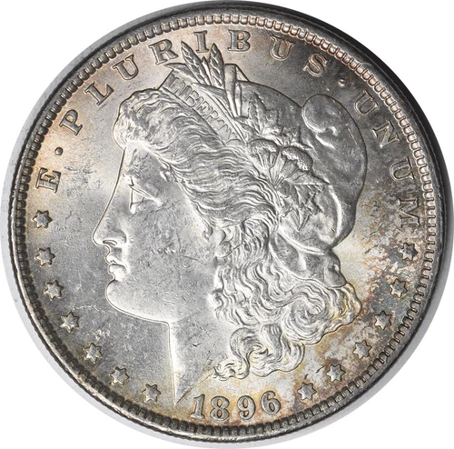1896 Morgan Silver Dollar Choice BU Toned Uncertified #1115