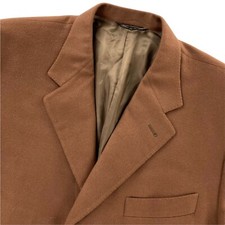 Canali Mens 3-Button Wool Flannel Jacket Blazer Saddle Brown   42R US  52 IT