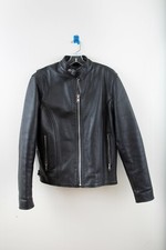 FMC Leather Motorcycle Jacket Men's Small w/ Zip-in Thinsulate Liner Exc. Cond.