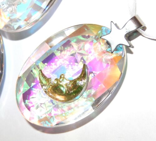 NEU Mond & Sterne Kristall Talisman Amulett Regenbogen Magisch Fantasy Anhänger - Bild 1 von 4