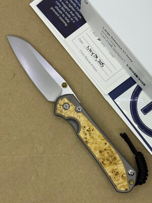   NEW CHRIS REEVE LARGE SEBENZA 31 BOX ELDER HANDLE MAGNACUT INSINGO BLADE - D