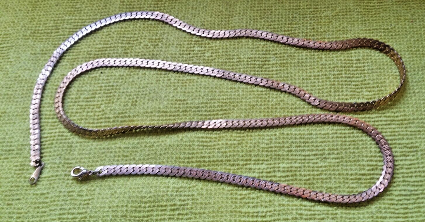 100% Solid pure Copper flat Necklace for Unisex U… - image 3