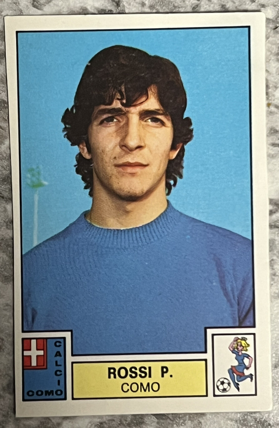 1975-76 Panini Paolo Rossi Rookie Football Card Figurine EX