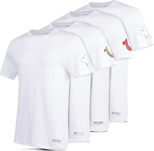 T-shirt canottiere uomo True Religion - girocollo o scollo a V - confezione da 4 - Foto 12 di 21
