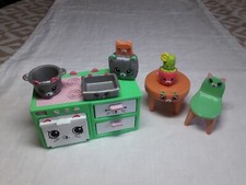 MOOSE Shopkins Cuisine Lot n°5 Huit pièces cuisinière meubles ustensiles plante