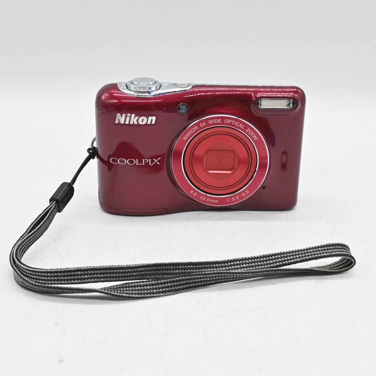 【美品 】Nikon COOLPIX L30 レッド 動作確認済み Nikon Digital Camera COOLPIX L30RD 5x zoom 20.05MP battery type
