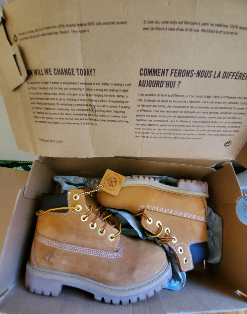 Gedrag zone Lijkt op New TEENS Size 14.5 USA Timberland Premium Waterproof Boots (Wheat Nubuck)  | eBay