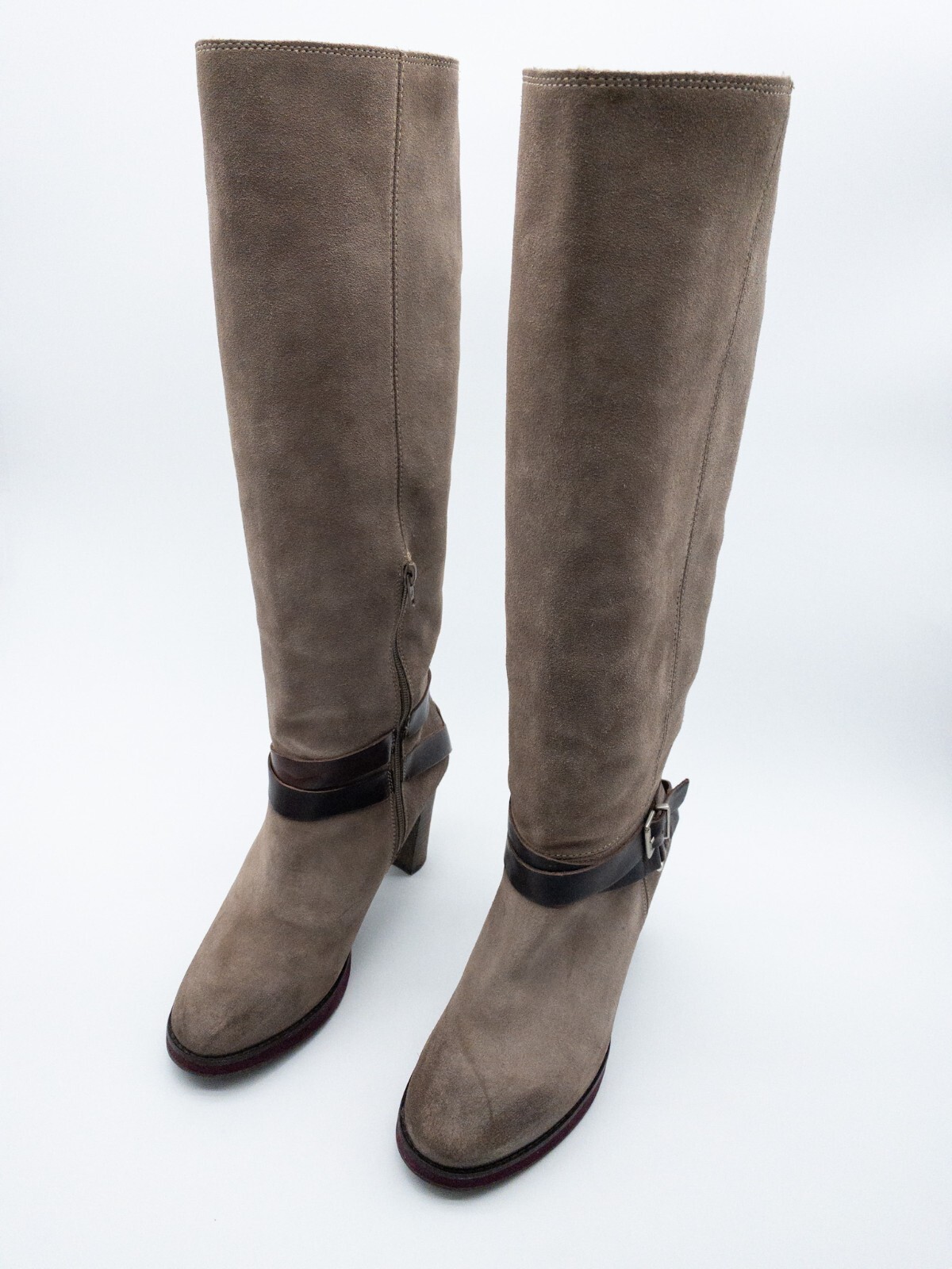 MEXX Damen Stiefel Schaftstiefel Blockabsatz braun Leder Gr 39 EU Art 27031-56