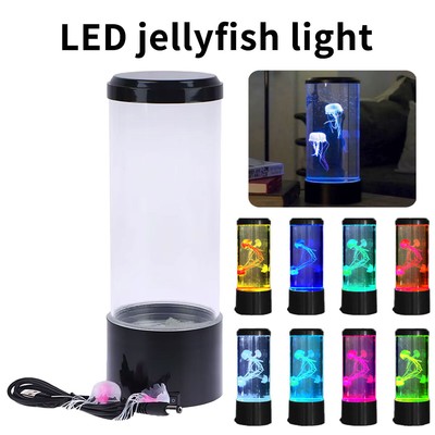 Neu LED Jellyfish Lava Lamp USB Night Light 10'' Color Changing Electric Aquarium