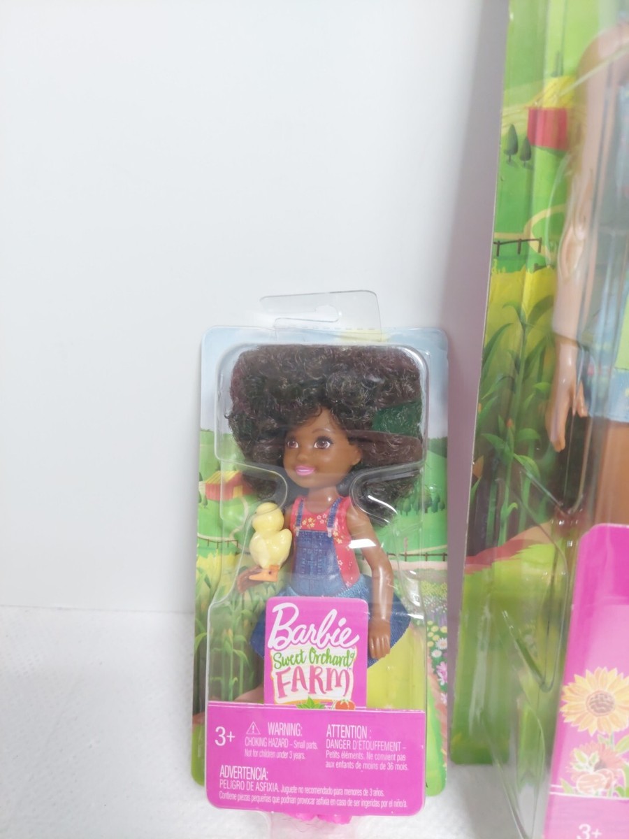 BARBIE Sweet Orchard Farm Doll w/ Basket Of Carrots Dark Hair