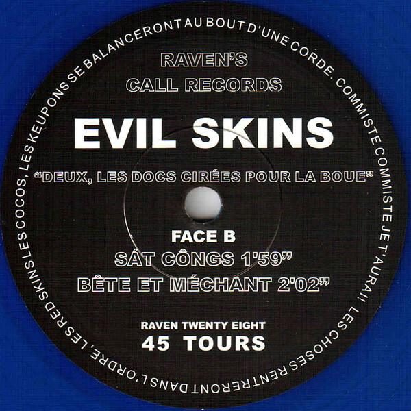 EVIL SKINS ‎- Docteur Skinhead/Sát côngs. 7'' Ltd. 175 Blue Rare