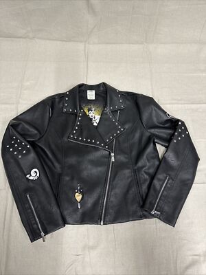 Disney Store Maleficent Girls Jacket XL Descendants Faux Leather Costume  Coat