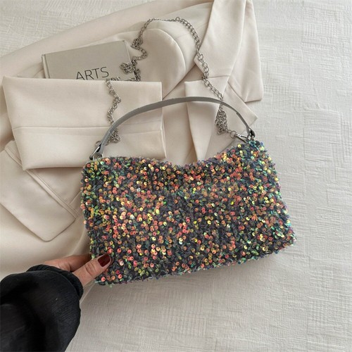 Underarm Bag Sequins Crossbody Bags Shiny Square Hobo Bag Girls