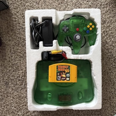 Nintendo 64: Donkey Kong 64 Set (Jungle Green Console, N64) Complete, CIB *READ*
