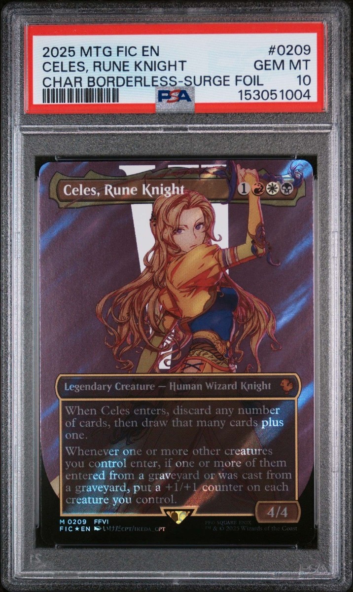 MTG FINAL FANTASY CELES, RUNE KNIGHT BORDERLESS SURGE FOIL #0209