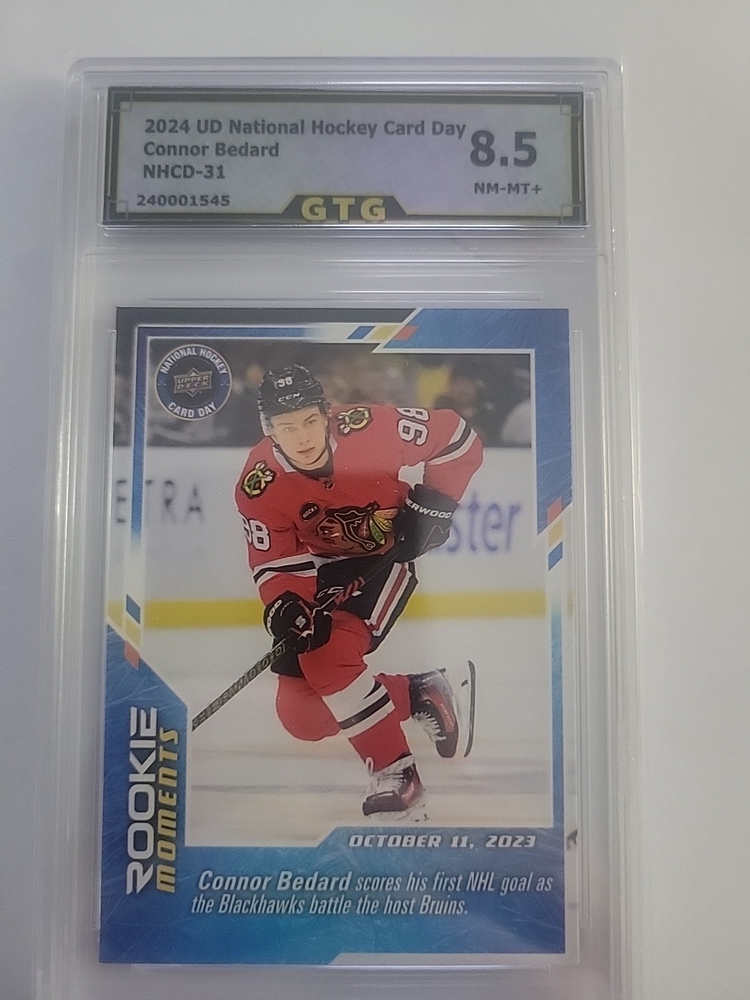 2024 Upper Deck National Hockey Card Day - Rookie Moments Connor Bedard #NHCD-31