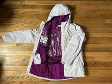Columbia Girls Size LG 14/16 Omni-Tech Lilac Purple Hooded Parka  Outgrown  